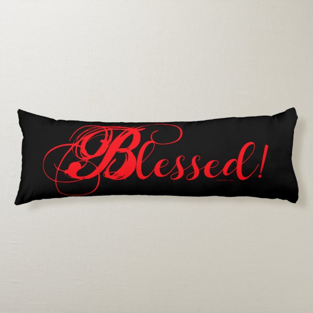 Blessed! Body Pillow (Black/Red) (Front)