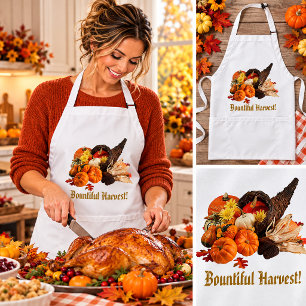 Blessed Bountiful Harvest Colourful Cornucopia Standard Apron