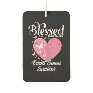 Blessed Breast Cancer Survivor Awareness Christian Car Air Freshener