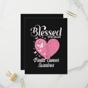 Blessed Breast Cancer Survivor Awareness Christian Invitation Postcard