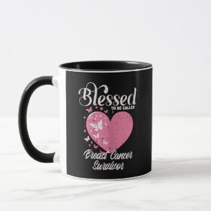 Blessed Breast Cancer Survivor Awareness Christian Mug