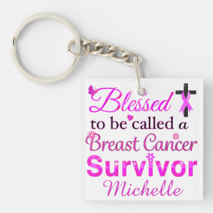 Blessed Breast Cancer Survivor Key Ring