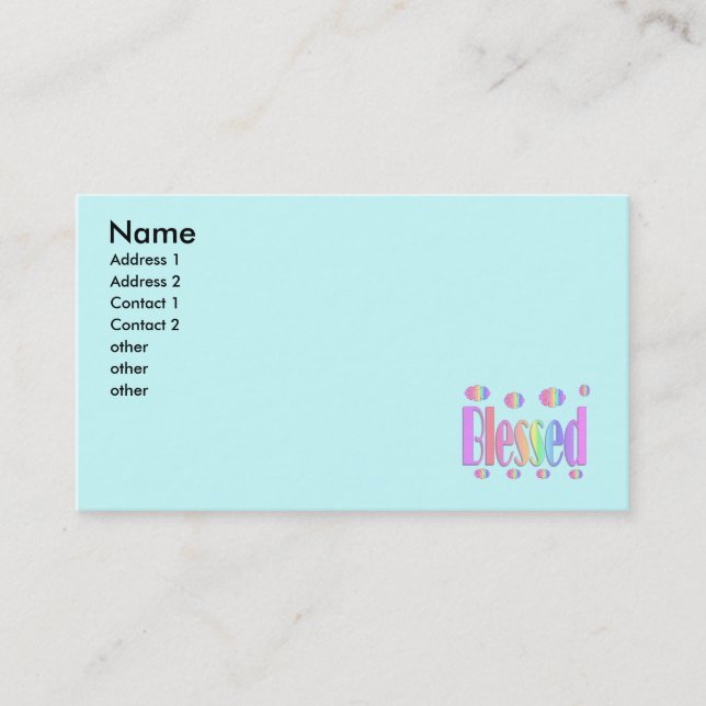Blessed Business Card (Front)