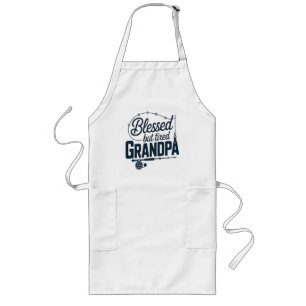 Blessed But Tired Grandpa Long Apron