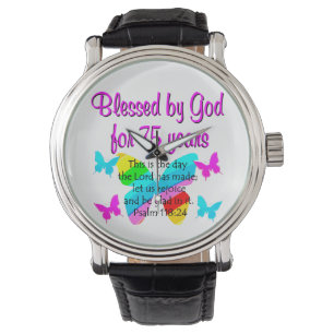 BLESSED BUTTERFLY 75TH BIRTHDAY DESIGN WATCH
