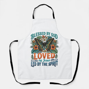 Blessed Butterfly Christian T-Shirt Design_1 Apron