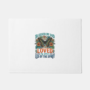 Blessed Butterfly Christian T-Shirt Design_1 Doormat
