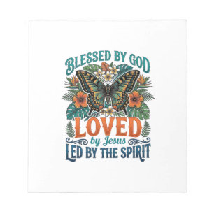 Blessed Butterfly Christian T-Shirt Design_1 Notepad