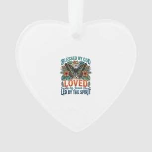 Blessed Butterfly Christian T-Shirt Design_1 Ornament