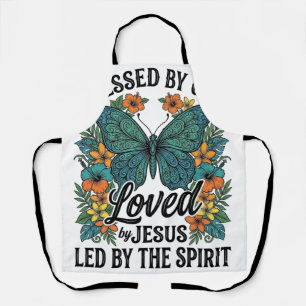 Blessed Butterfly Christian T-Shirt Design (2) Apron