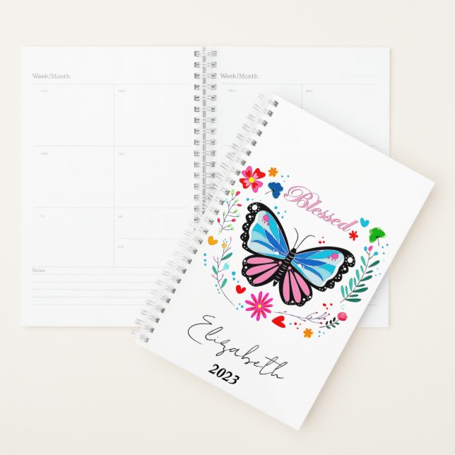 Blessed butterfly personalised, custom year planner (Display)