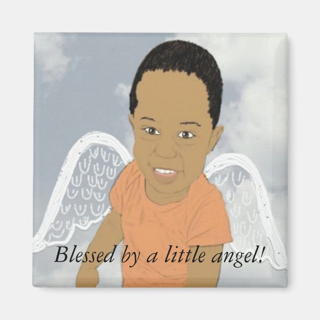 Blessed by a little angel Magnet (Front)