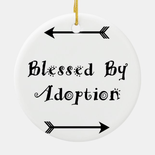 Blessed by Adoption - Foster Care Ceramic Ornament (Back)