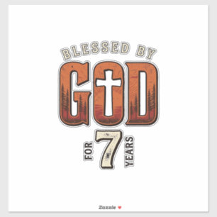 Blessed By God 7 Years Vintage Christian Shirt