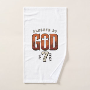 Blessed By God 7 Years Vintage Christian Shirt Hand Towel