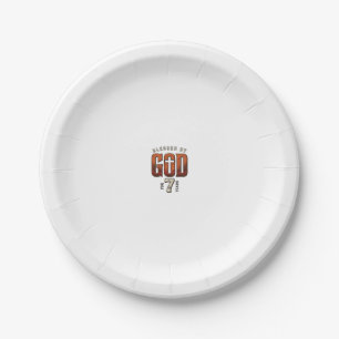 Blessed By God 7 Years Vintage Christian Shirt Paper Plate