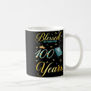 Blessed By God For 100 Years Old 100th Birthday Wo Coffee Mug