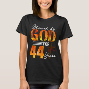 Blessed By God For 44 Years Old Gift 44th Birthday T-Shirt