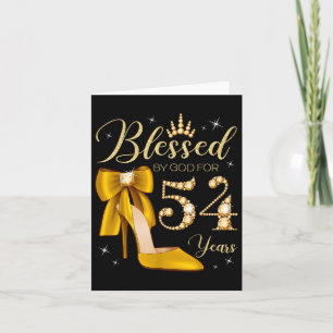 Blessed By God For 54 Years Old 54th Birthday Woma Card