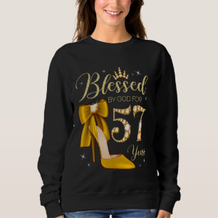 Blessed By God For 57 Years Old 57th Birthday Woma Sweatshirt