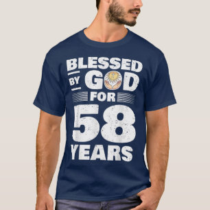 Blessed By God For 58 Years58th Birthday T-Shirt