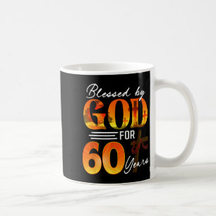 Blessed By God For 60 Years Old Gift 60th Birthday Coffee Mug