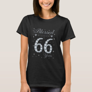 Blessed by God For 66 Years Old 66th Birthday Gift T-Shirt