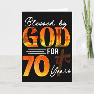 Blessed By God For 70 Years Old Gift 70th Birthday Card