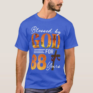 Blessed By God For 88 Years Old Gift 88th Birthday T-Shirt