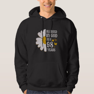 Blessed By God For 98 Years 98th Birthday Daisy Bu Hoodie