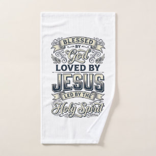 Blessed By God Jesus Holy Spirit Vintage Shirt Hand Towel