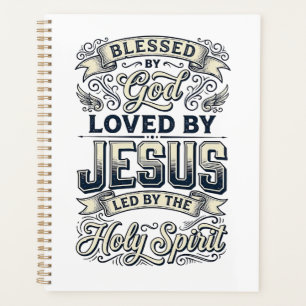Blessed By God Jesus Holy Spirit Vintage Shirt Planner