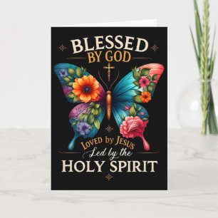 Blessed By God Loved By Jesus Easter Day Mens Wome Card