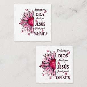 Blessed by God Loved by Jesus Square Business Card