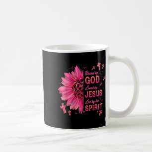Blessed By God Loved By Jesus Sunflower Christian  Coffee Mug