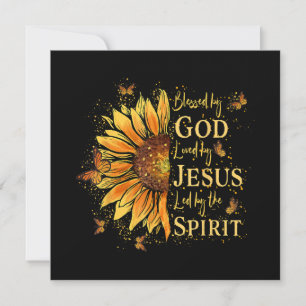 Blessed By God - Loved By Jesus, Sunflower Invitation
