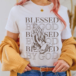 Blessed By God   Modern Christian Aesthetic T-Shirt
