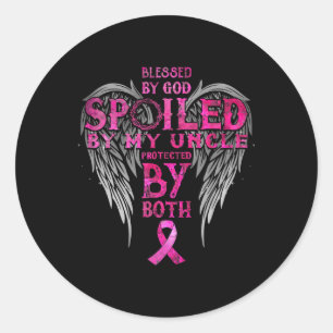 Blessed By God Spoiled By My Uncle Protected By Bo Classic Round Sticker