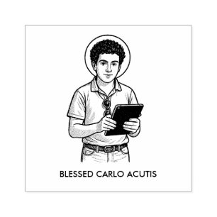 BLESSED CARLO ACUTIS CATHOLIC  RUBBER STAMP