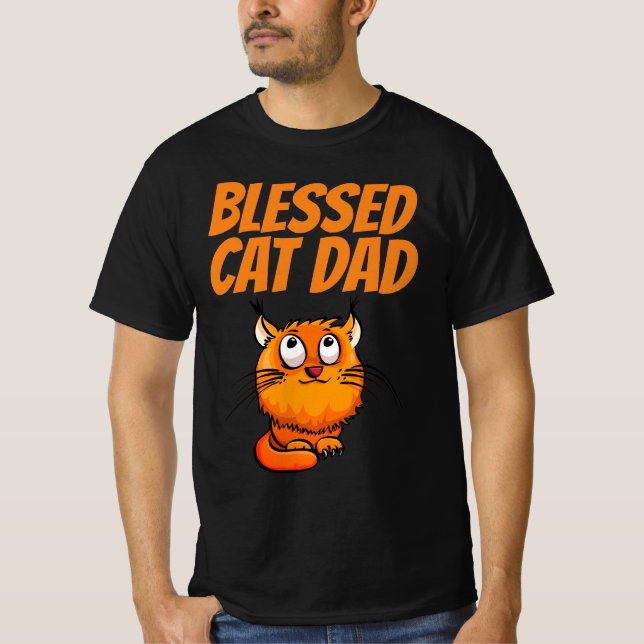BLESSED CAT DAD GINGER T-SHIRT (Front)
