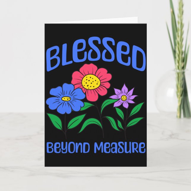 Blessed - Christian Bible Verse Faith Long Sleeve  Card (Front)