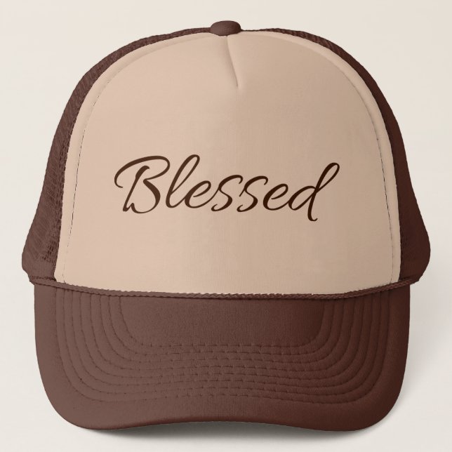 "Blessed" Christian Faith Based Trucker Hat (Front)