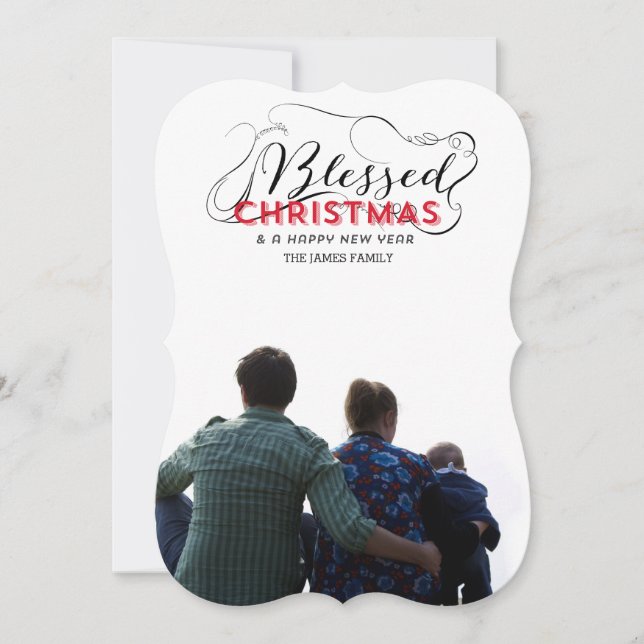 blessed christmas holiday card (Front)