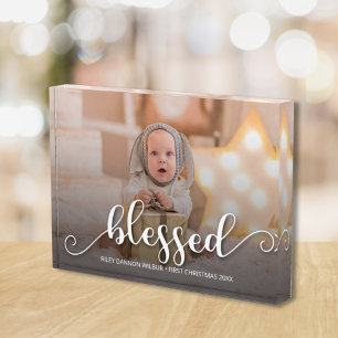 BLESSED Christmas Holiday Photo Block
