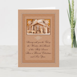Blessed Christmas Nativity Holiday Card