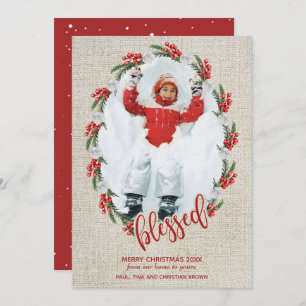 Blessed Christmas Photo Holiday Card