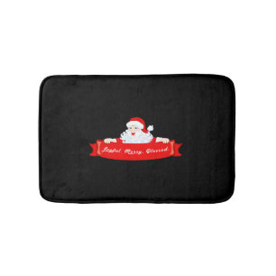Blessed Christmas  Santa Christmas Bath Mat