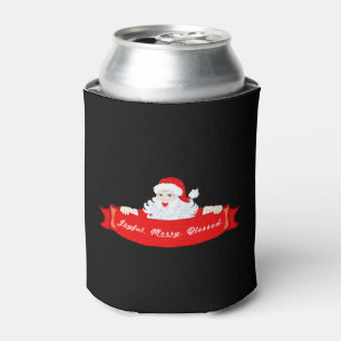 Blessed Christmas  Santa Christmas Can Cooler