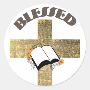 Blessed classic round sticker