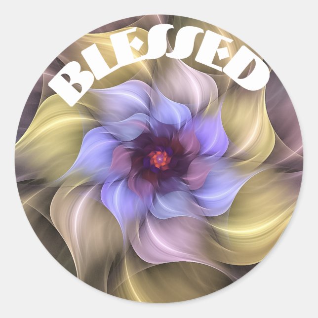 Blessed  classic round sticker (Front)